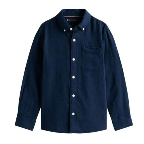 Tommy Hilfiger Textured Solid Shirt LS 3-7Y
